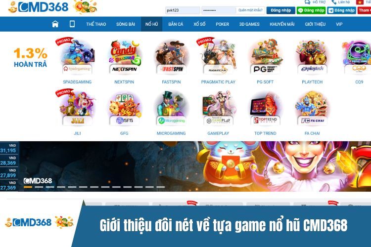 Giới thiệu đôi nét về tựa game nổ hũ CMD368