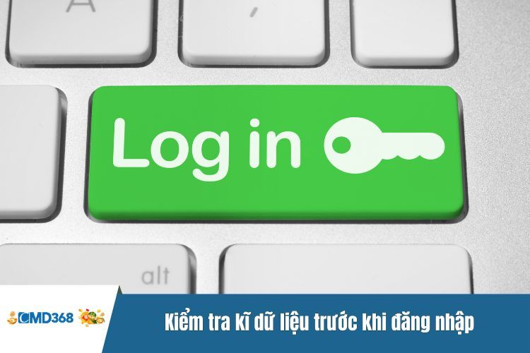 Kiểm tra kĩ dữ liệu trước khi đăng nhập